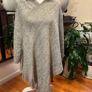 Gray Women's Sweater with Fringe